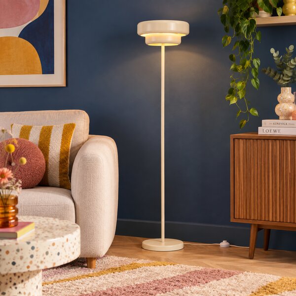 Lampada da terra retrò beige 140cm - Ophelia