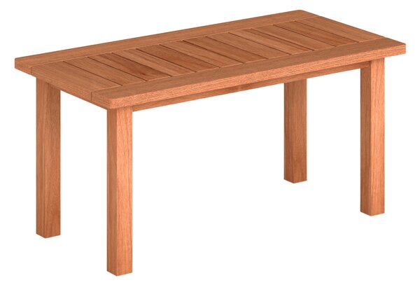 Costway Tavolino da esterno in legno con piano a doghe, Tavolo da caffè per interno ed esterno 90 x 45,5 x 43,5 cm Naturale