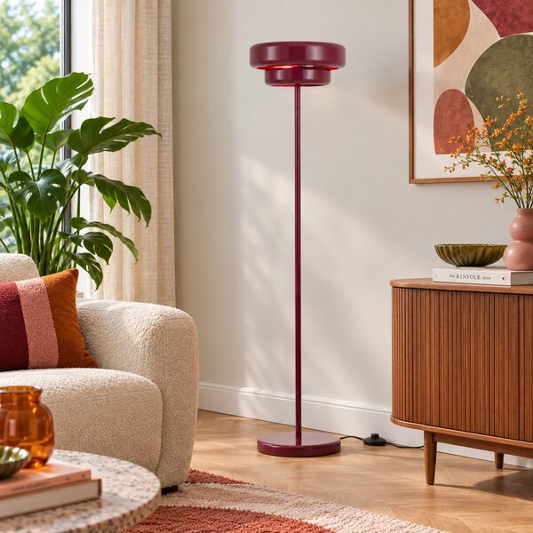Lampada da terra retrò color prugna 140cm - Ophelia