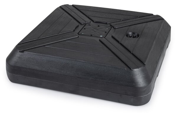 Costway Base per ombrellone a braccio con ruote e barra metallica a croce, Base riempibile con sabbia bagnata per giardino e piscina