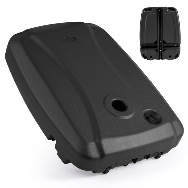 Costway Base per ombrellone da patio a consolle con ruote e base incrociata, Supporto resistente per ombrellone offset riempibile con acqua e sabbia hdpe