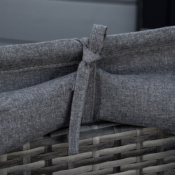 Outsunny Isola Relax in Rattan 4 pezzi con Tendalino Set Salotto 4 Cuscini Metallo Grigio 230 x 145 x 80 cm | Aosom Italy