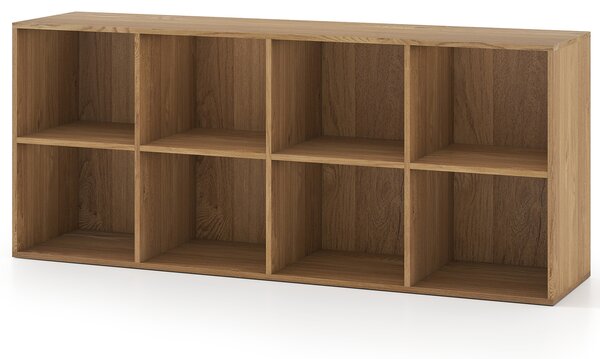 Costway Libreria a 8 cubi con 2 kit anti-ribaltamento, Organizzatore di stoccaggio con capacità di carico superiore a 80 kg Naturale