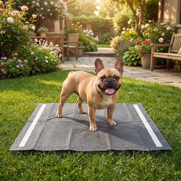 Costway Tappetini igienici per cani al 6 strati impermeabili rapido asciugatura, Carbone attivo usa e getta per interni ed esterni 60x60cm Nero
