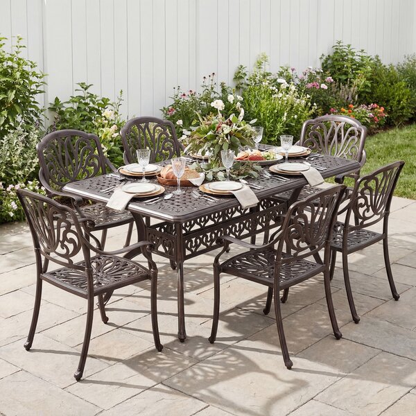 Costway Tavolo da giardino con foro ombrellone da 5 cm 151 x 91 x 73 cm, Tavolo da pranzo esterno per patio cortile e bordo piscina Rosso