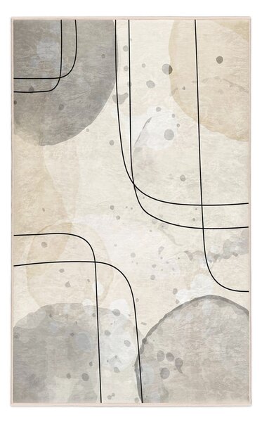 Tappeto grigio/color crema lavabile 160x230 cm Simple Lines – Mila Home