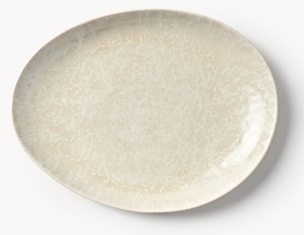 Set di 4 piatti piani fatti a mano dalla forma organica Macey