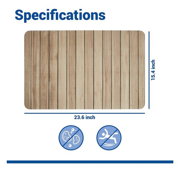 Tappetino per il bagno di colore naturale in diatomite 39x60 cm Lepiana – Wenko