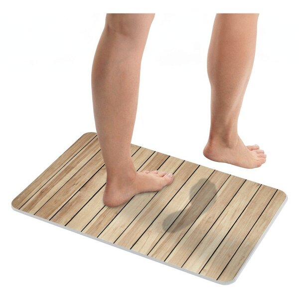 Tappetino per il bagno di colore naturale in diatomite 39x60 cm Lepiana – Wenko