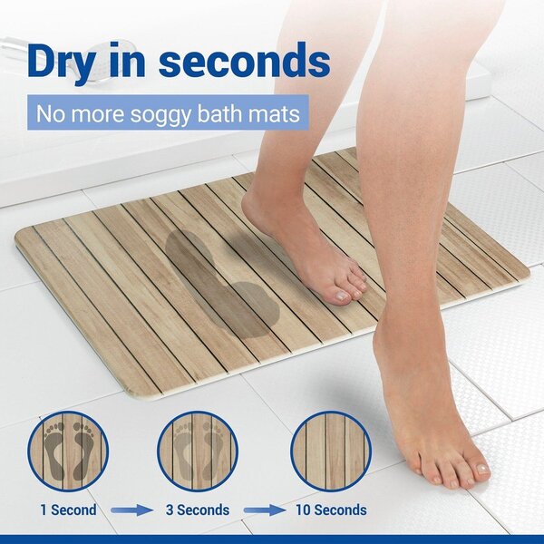 Tappetino per il bagno di colore naturale in diatomite 39x60 cm Lepiana – Wenko