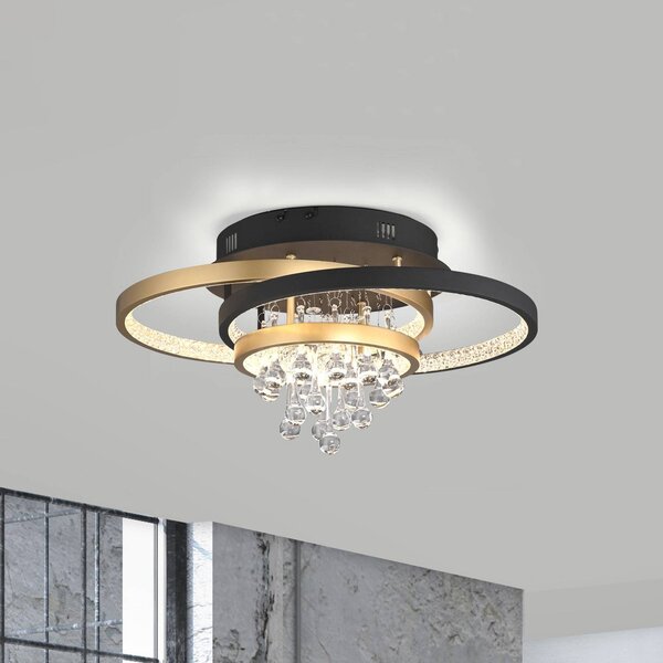 Paul Neuhaus Plafoniera a LED Rotazo, dimmerabile, Nero, Soggiorno / Sala da pranzo, Alluminio, Moderno, Plafoniera LED