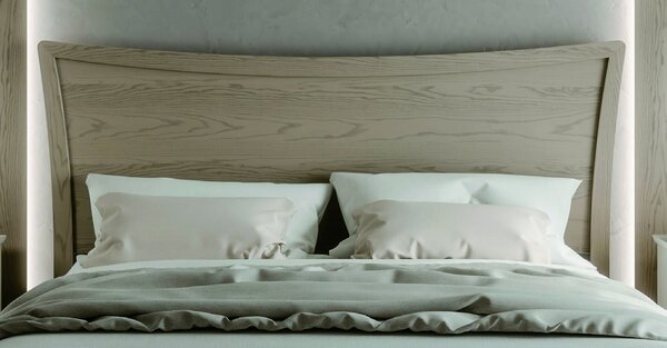 Letto moderno in legno frassino testata legno l.190 p.210 h.127