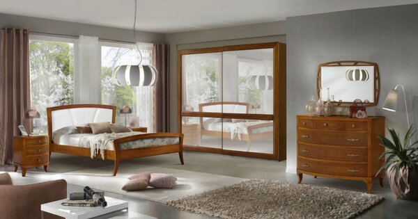 Mobili 2g - camera da letto completa classica legno noce bassano