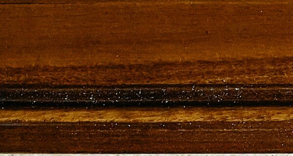 Letto classico legno sagomato tinta noce testata ecopelle 184x210x120