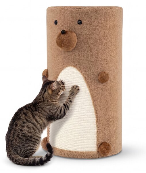 Costway Casa per gatti a 2 piani per gatti da interno, Condominio per gattini a 2 livelli con tappetino in sisal per graffiare