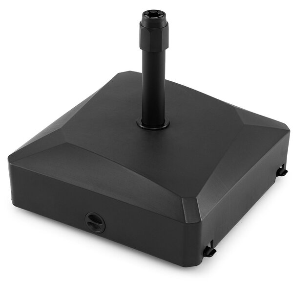 Costway Base ombrellone da giardino supporto pesante con rotelle per palo ombrelloni, Base riempibile con 45 kg di acqua o 60 kg di sabbia