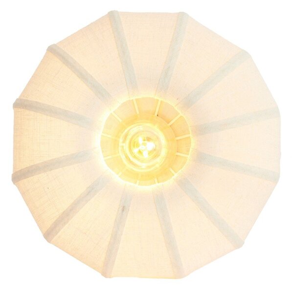 Plafoniera color crema con paralume in tessuto ø 40 cm Zosia – Light & Living