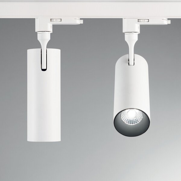Proiettore Cilindrico Smile Alluminio Bianco Led 15W 3000K Luce Calda Cri90 24°