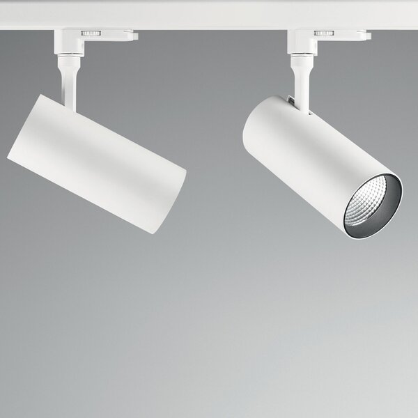 Proiettore Cilindrico Smile Alluminio Bianco Led 20W 3000K Luce Calda Cri80 24°