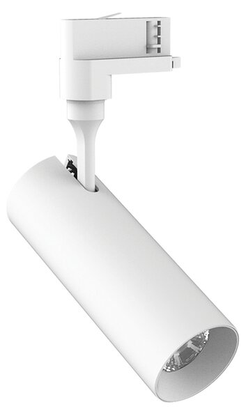 Proiettore Cilindrico Smile Alluminio Bianco Led 15W 3000K Luce Calda Cri90 24°