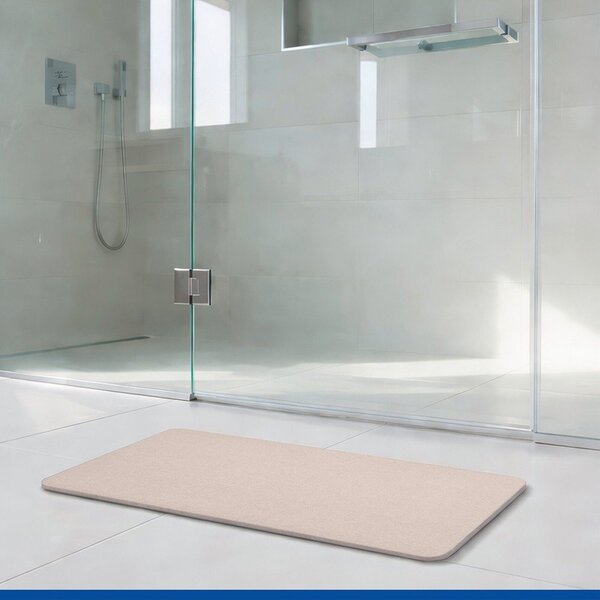 Tappetino per il bagno beige in diatomite 39x60 cm Simi – Wenko