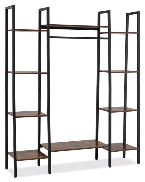 Costway Scaffale portapiante in legno e metallo con luci regolabili, Fioriera alta a 10 ripiani stand supporto espositivo stile industriale