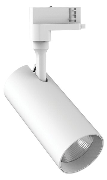 Proiettore Cilindrico Smile Alluminio Bianco Led 20W 3000K Luce Calda Cri80 24°