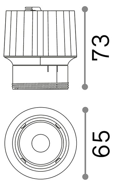 Faretto Incasso Dynamic Alluminio Nero Led 15W 3000K Luce Calda