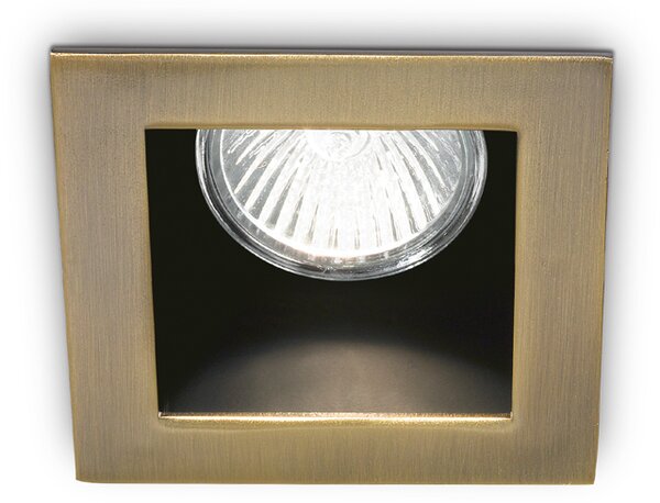 Faretto Da Incasso Moderno Funky Metallo Ottone Brunito 1 Luce Gu10
