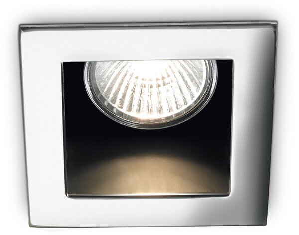 Faretto Da Incasso Moderno Funky Metallo Cromo 1 Luce Gu10
