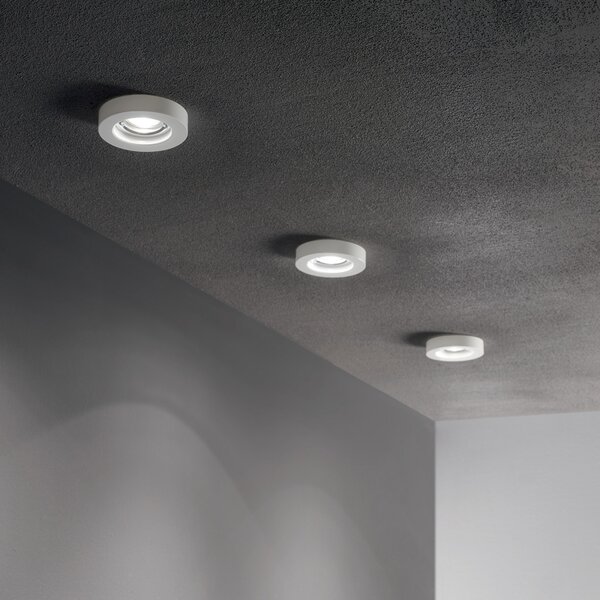 3 Faretti Incasso Moderno Blues Alluminio Bianco 1 Luce Gu10 5W 3000K Luce Calda
