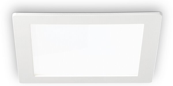 Faretto Da Incasso Quadrato Moderno Groove Alluminio Bianco Led 10W 3000K