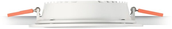 Faretto Da Incasso Moderno Groove Alluminio Bianco Led 10W 3000K D11,8Cm