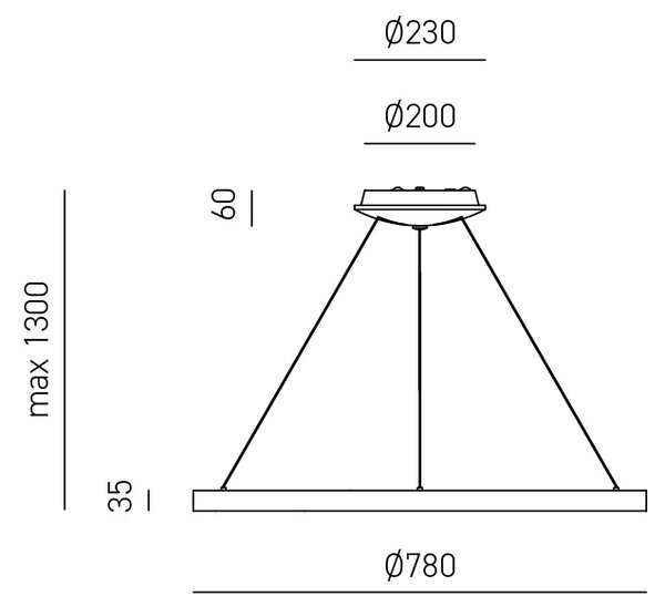 Sospensione Moderna Krizia Alluminio Satinato Bianco 1 Modulo Led 60 W