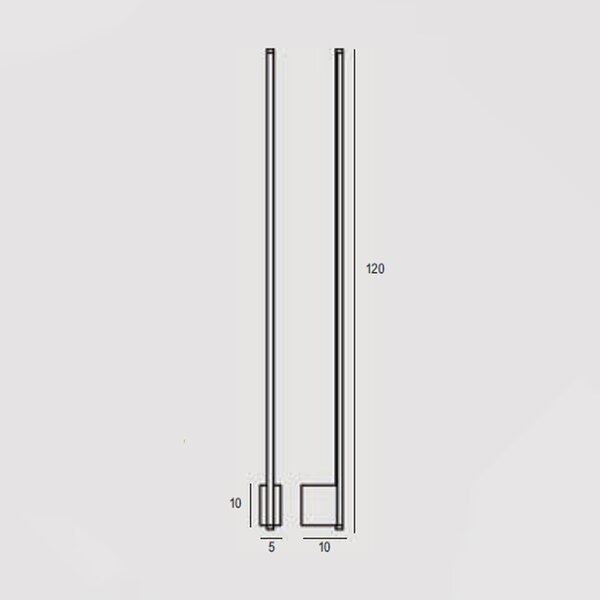 Applique Moderna Ago Metallo Bianco Led 28W