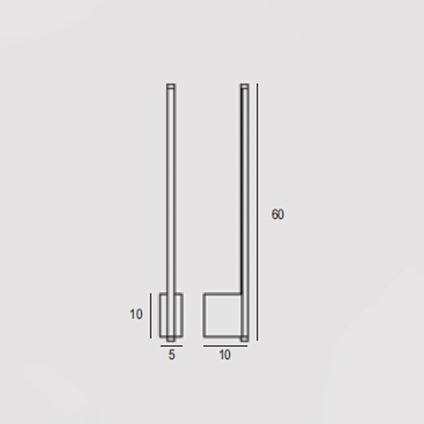 Applique Moderna Ago Metallo Bianco Led 12W