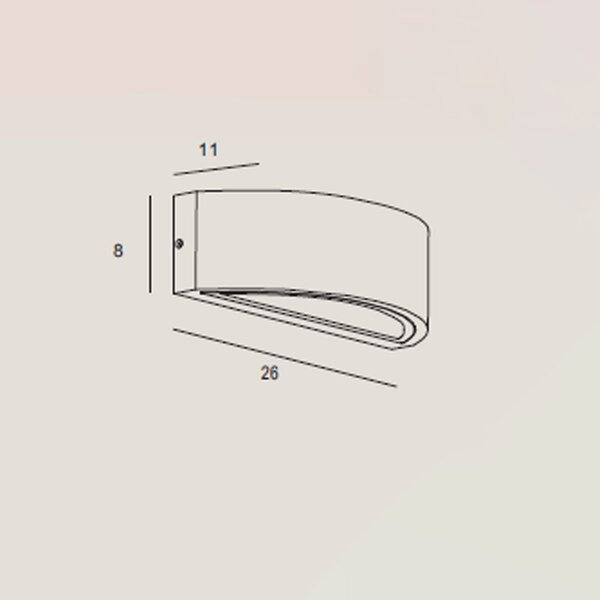 Applique Moderna Esterno Lente Alluminio Antracite 1 Luce E27