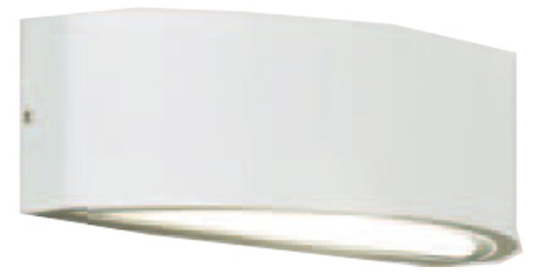 Applique Moderna Esterno Lente Alluminio Bianco 1 Luce E27