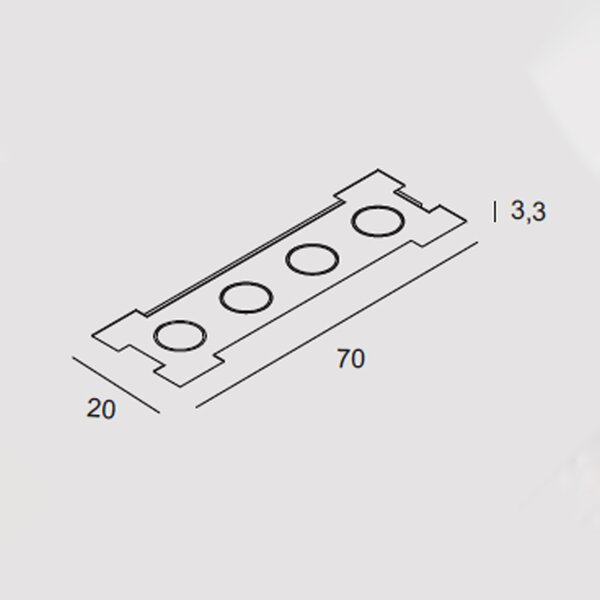 Plafoniera Contemporanea Atene Metallo Bianco 4 Luci Gx53