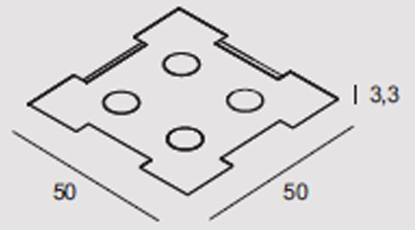 Plafoniera Contemporanea Atene Metallo Foglia Rame 4 Luci Gx53