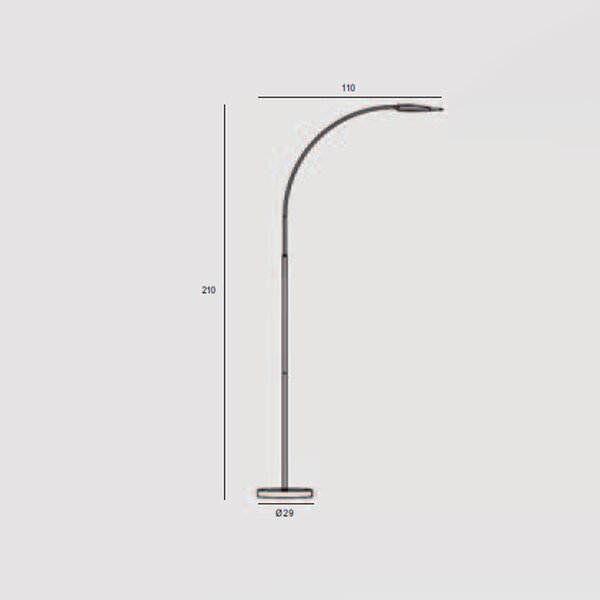 Piantana Moderna Arch Metallo Bianco Led 25W