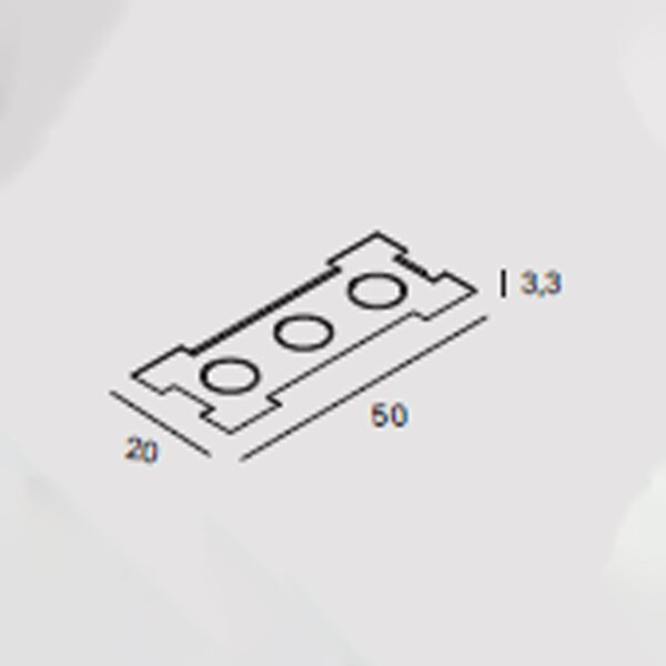 Plafoniera Contemporanea Atene Metallo Bianco 3 Luci Gx53