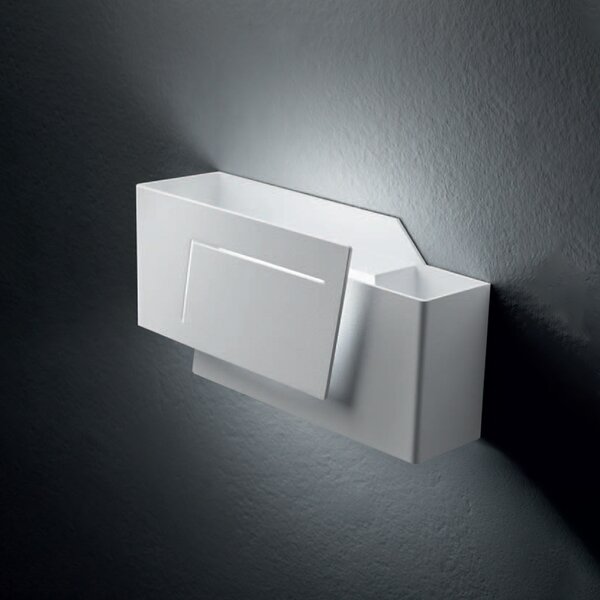 Applique Contemporanea Clap Metallo Bianco Led 12W
