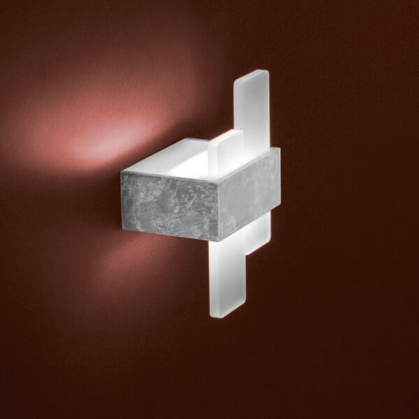 Plafoniera Moderna Bunny Metallo Foglia Argento Led 12W