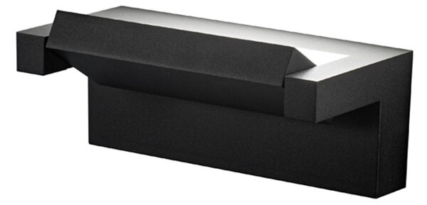 Applique Moderna Esterno Corner Alluminio Nero Led 18W