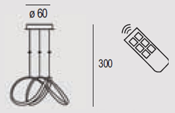 Sospensione Contemporanea Dizzy Metallo Bianco Led 32W