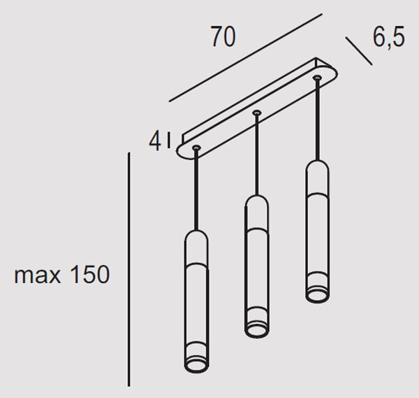 Sospensione Contemporanea Derby Foglia Oro Led 3X5+5W