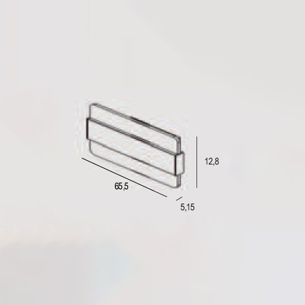 Applique Contemporanea Doup Metallo Ruggine Led 43W