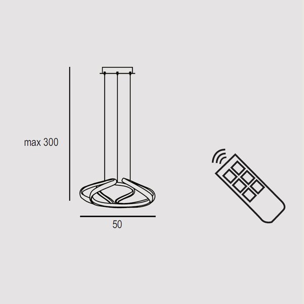 Sospensione Contemporanea Flower Metallo Bianco Led 31W