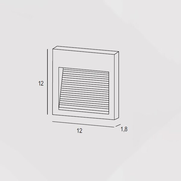 Applique Contemporanea Flat Metallo Ruggine Led 6W
